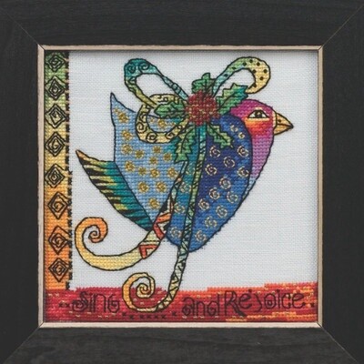 Laurel Burch - Christmas Blue Dove (Linen)