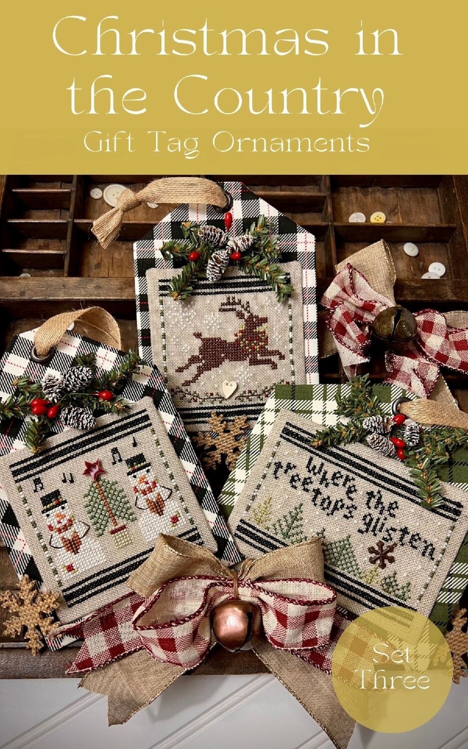 Christmas in the Country - Gift Tag Ornaments - Set 3