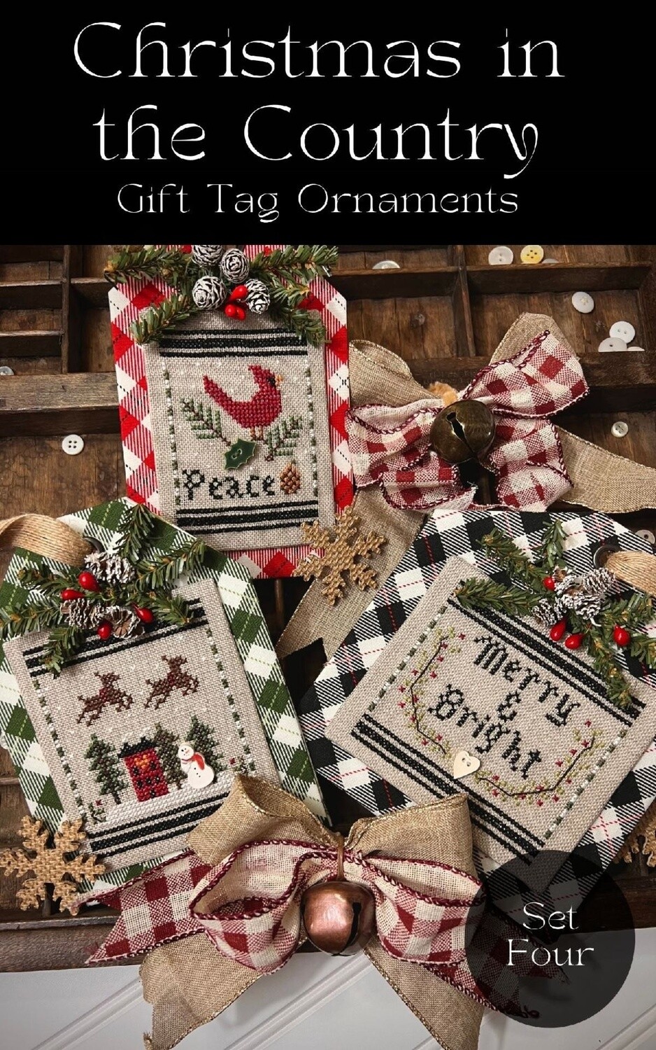 Christmas in the Country - Gift Tag Ornaments - Set 4