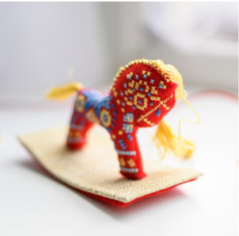 3D Red Rocking Horse