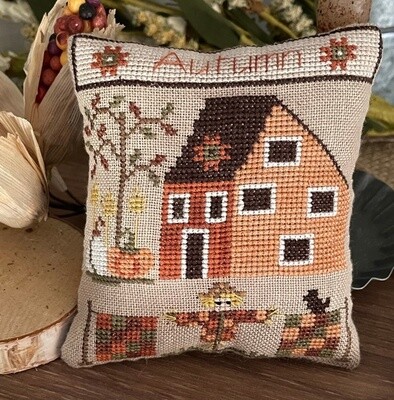 Seasonal Saltbox House Pillow - Autumn