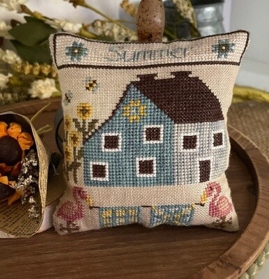 Seasonal Saltbox House Pillow - Summer