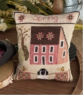 Seasonal Saltbox House Pillow - Spring