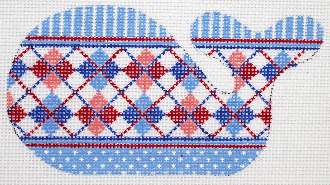 Patriotic Mini-Whale - Argyle