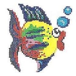 Colorful Tropical Fish with Bubbles