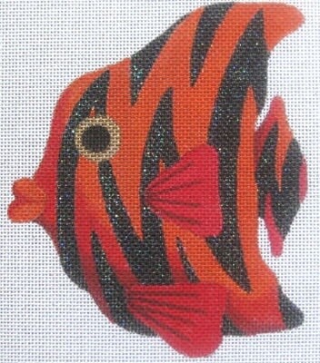 Orange &amp; Red Fish with Black Stripes