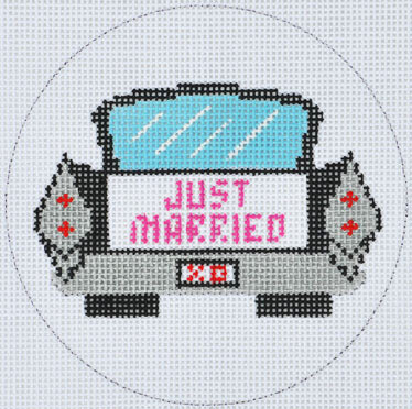 Just Married Cadillac Ornament
