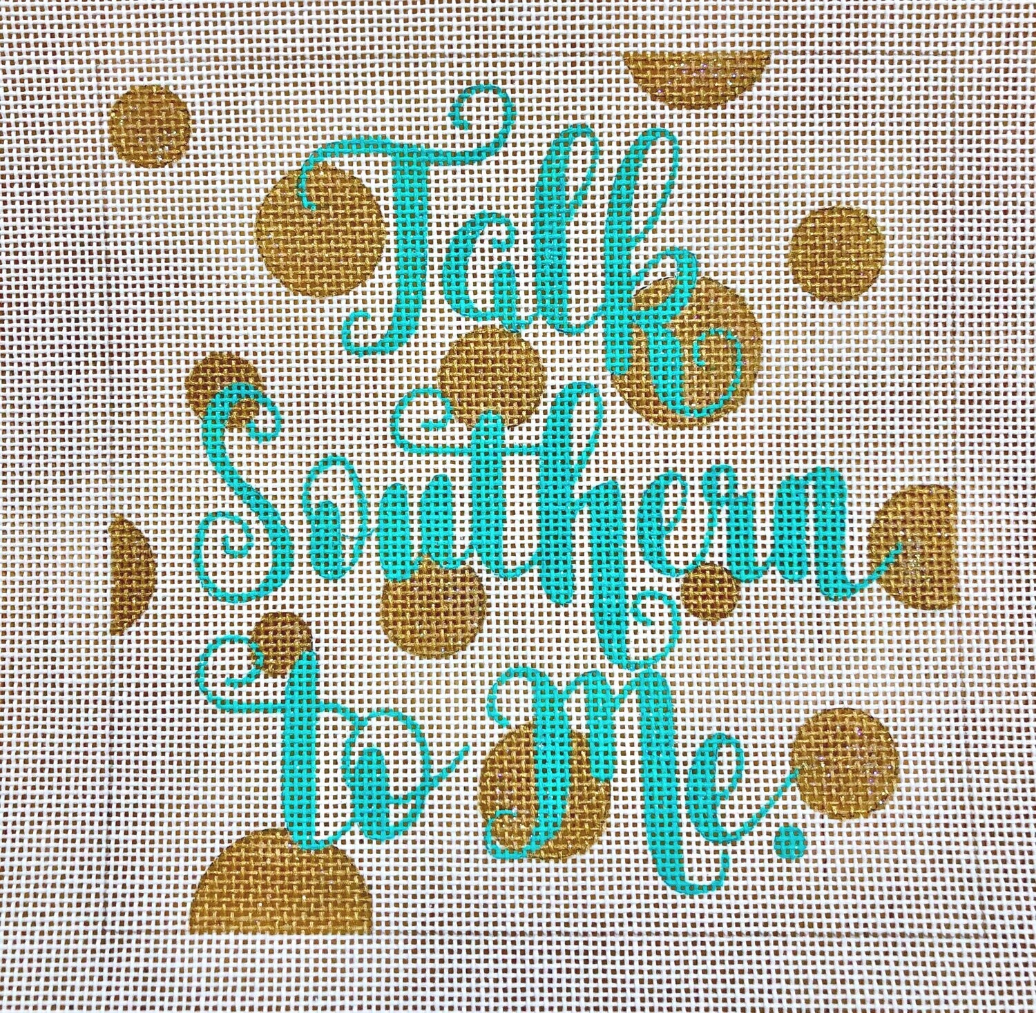 Talk Southern to Me - Teal & Gold - Square