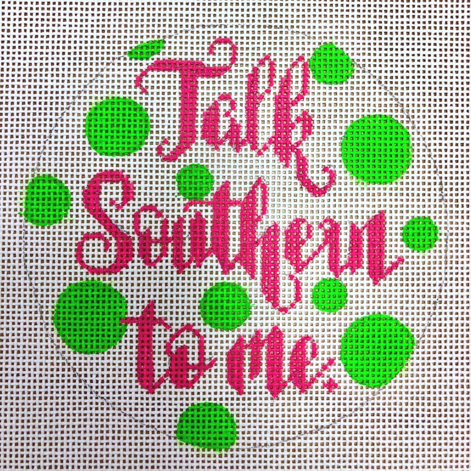 Talk Southern to Me - Pink & Green - Round