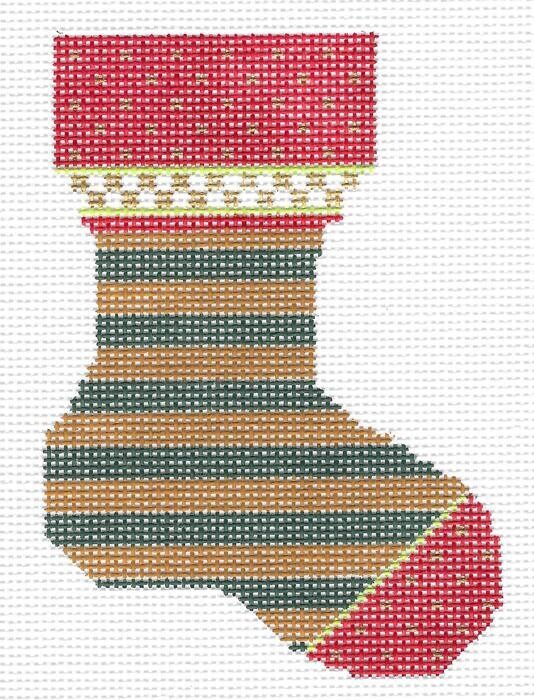 Forest & Honey Striped Sock