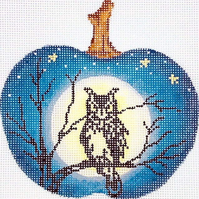 Spooky Owl Silhouette Pumpkin