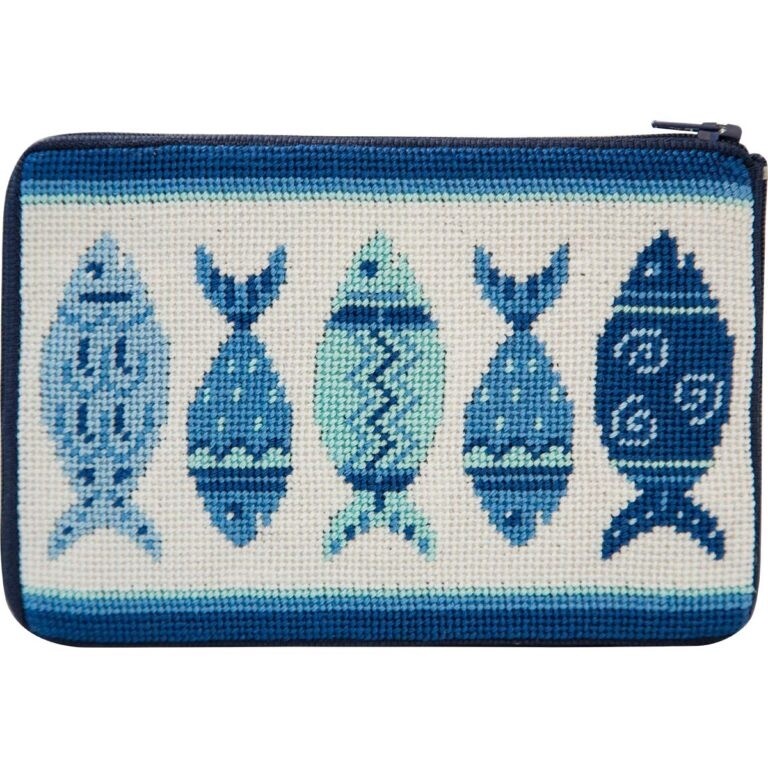 Blue Fishes - Purse/Cosmetic Case