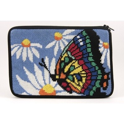 Butterfly and Daisies - Purse/Cosmetic Case