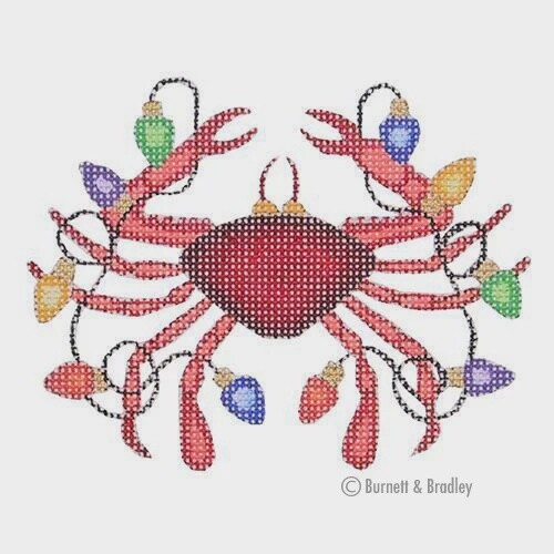 Christmas by the Sea - Crab with Christmas Lights