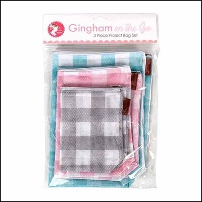 Gingham on the Go - Mesh Project Bag, Set of 3