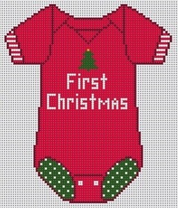 Baby Onesie - Red - First Christmas