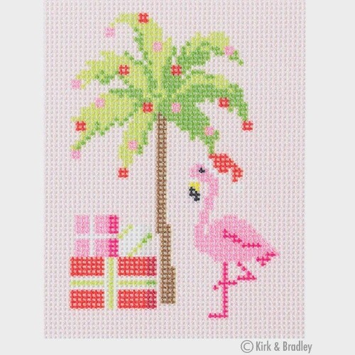 Palm Beach Christmas - Palm Tree &amp; Flamingo