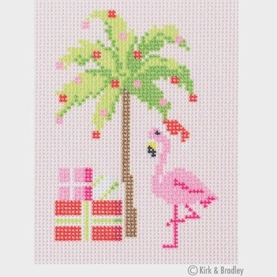 Palm Beach Christmas - Palm Tree & Flamingo