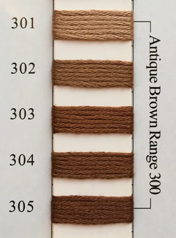 NPI Silk 304 - Antique Brown Range