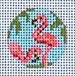 Flamingo Twins - Round Key Fob