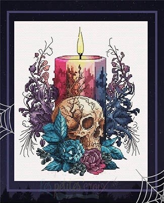 Candle Skull Roses