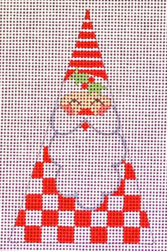 Draw Triangle Santa White and Red Checkered Santa - Triangle