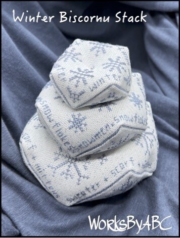 Winter Biscornu Stack