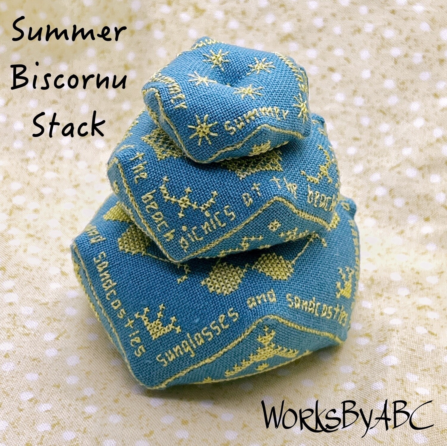Summer Biscornu Stack