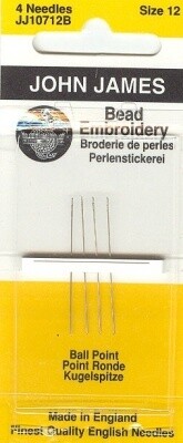 Ball Point Tapestry Beading Needles, Size 12