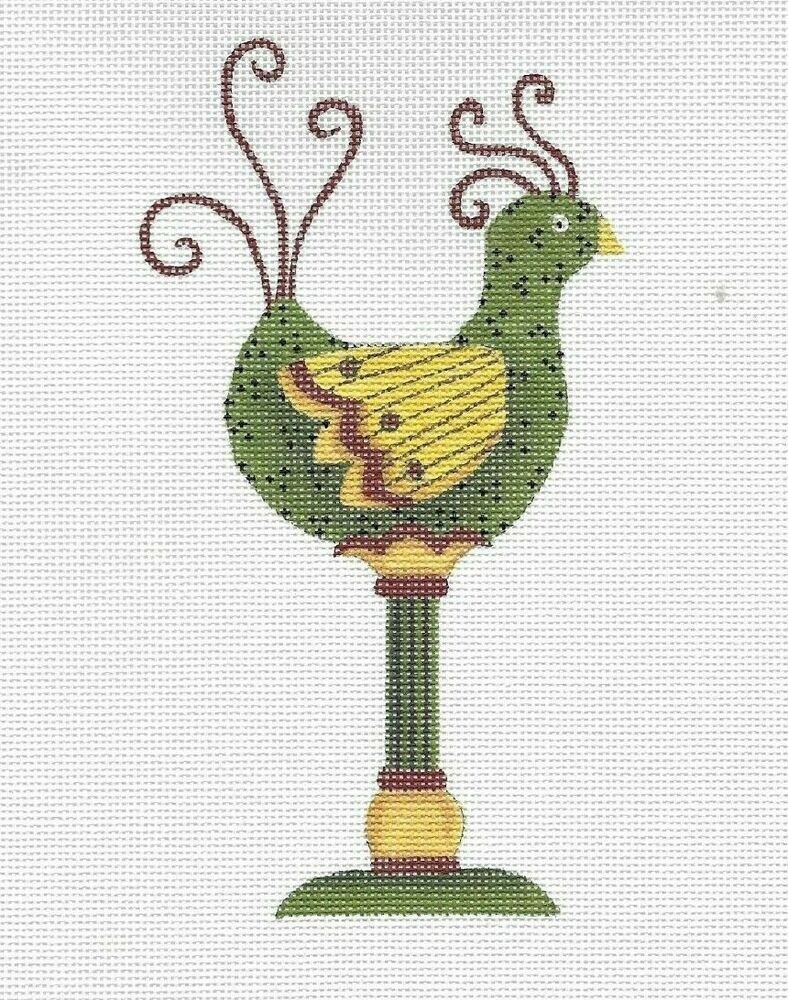 Bird on Pedestal - Green