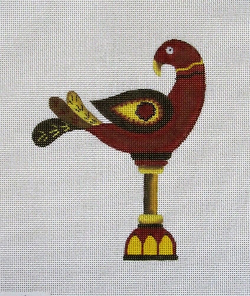 Bird on Pedestal - Red