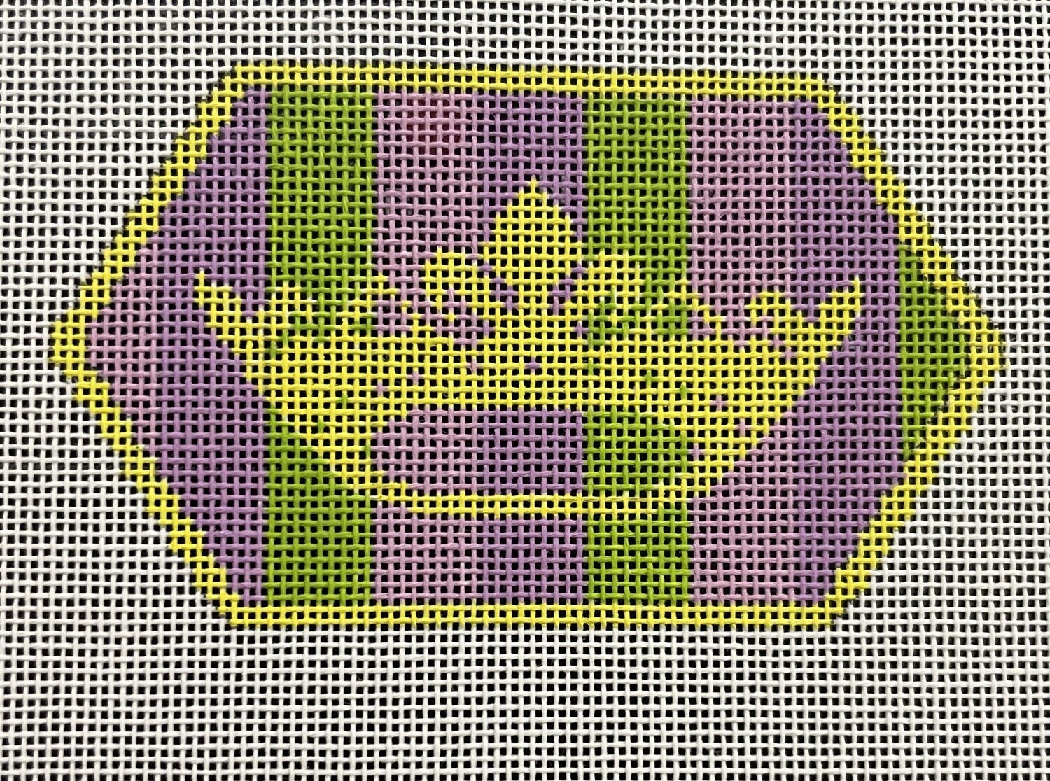 Striped Fleur de Lis Crown A - Hexagon