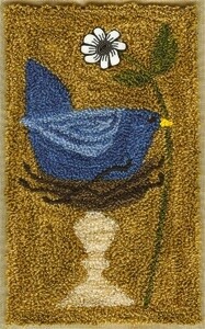 Springtime Blue Bird (Punch Needle Pattern)