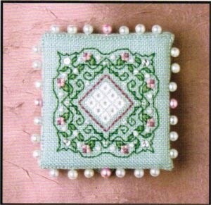 Colonial Roses Pin Keep (with embellishments)