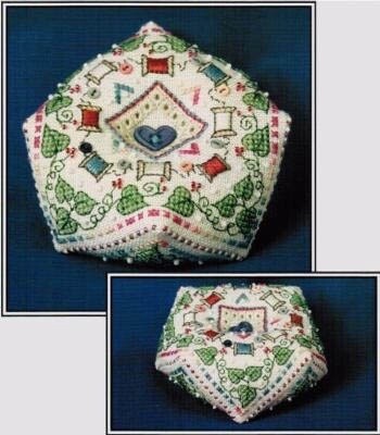 Stitcher's Favorite Biscornu Pincushion (with beads)
