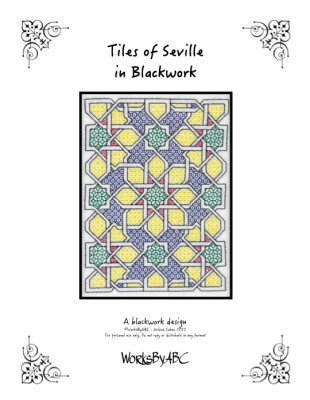 Tiles of Seville in Blackwork