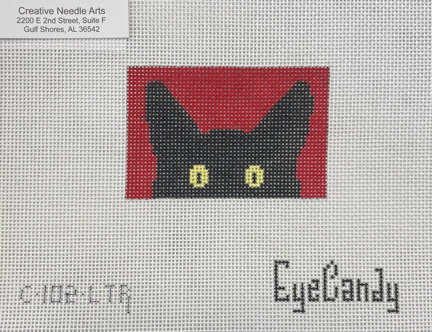 Peeping Cat - Red Background