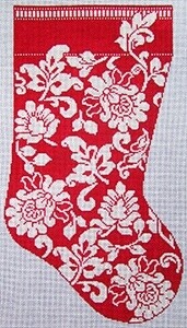 Karen&#39;s Red Damask Midi Stocking