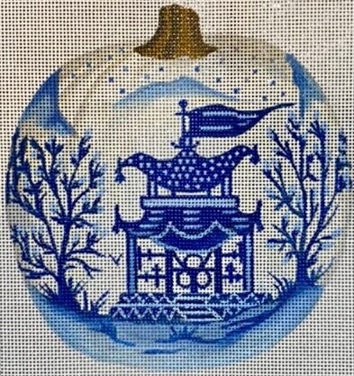 Blue &amp; White Pumpkin - Pagoda