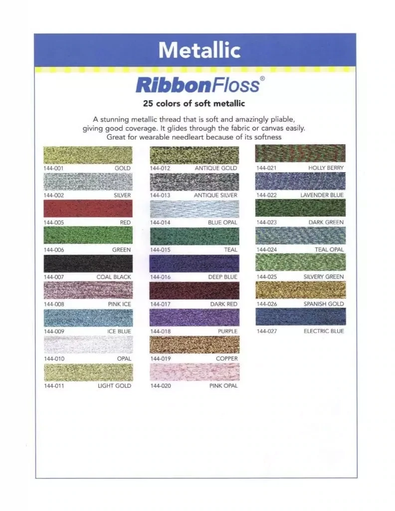 YLI Metallic Ribbon Floss - 144-016 - Deep Blue