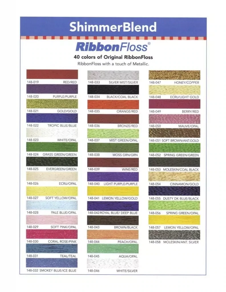 YLI Shimmer Blend Ribbon Floss - 148-037 - Mist Green/Opal