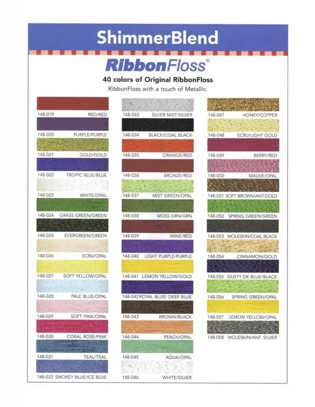 YLI Shimmer Blend Ribbon Floss - 148-052 - Spring Green/Green
