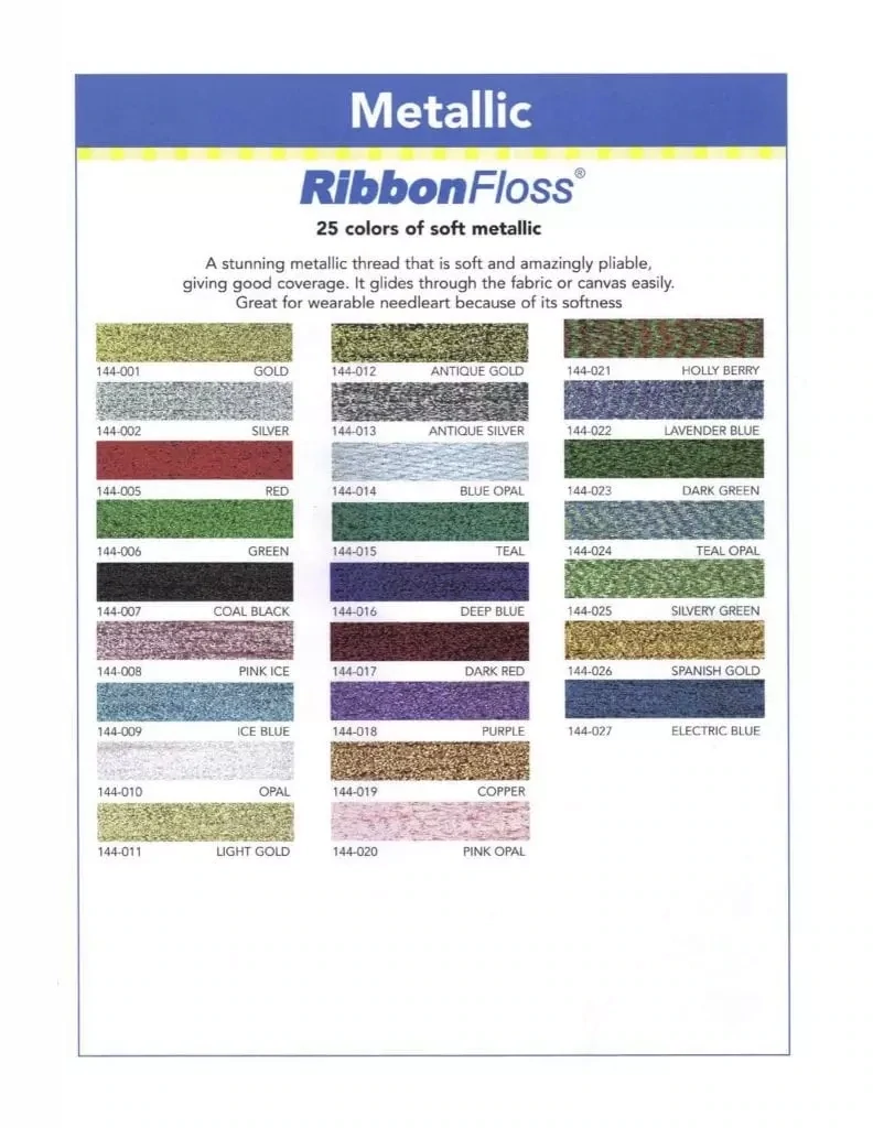 YLI Metallic Ribbon Floss - 144-021 - Holly Berry