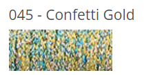 Kreinik Braid - 045 - Confetti Gold, Size: #12