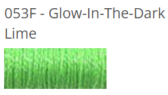 Kreinik Braid - 053F - Lime Glow-in-the-Dark, Size: #4