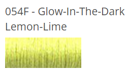 Kreinik Braid - 054F - Lemon-Lime Glow-in-the-Dark, Size: #4