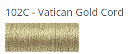 Kreinik Braid - 102C - Vatican Gold Cord, Size: #4