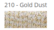 Kreinik Braid - 210 - Gold Dust, Size: #8