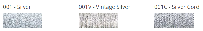 Kreinik Braid - 001 - Silver, Size: #4