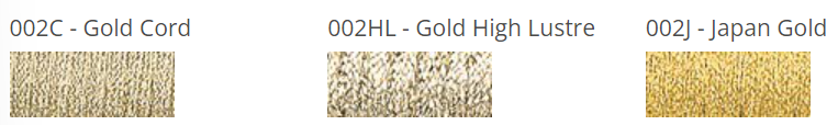 Kreinik Braid - 002HL - Gold High Lustre, Size: #4